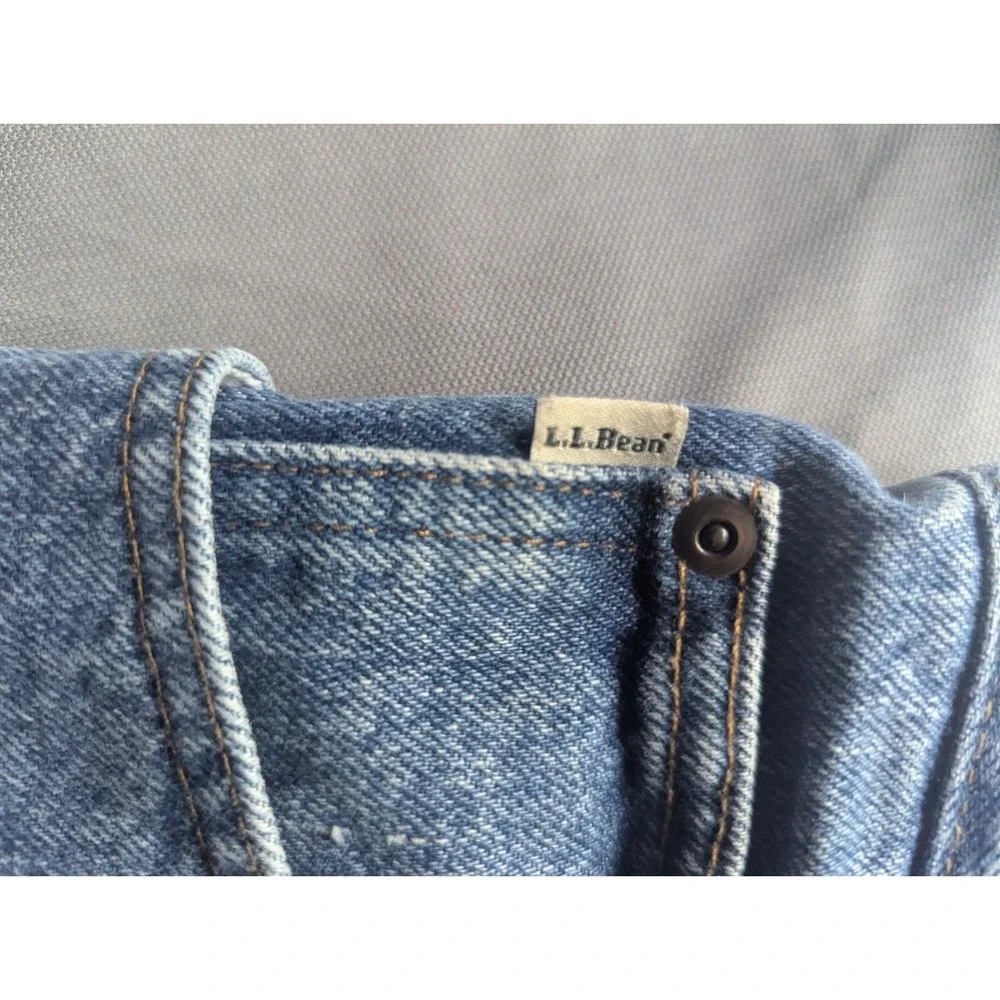 Vintage LL Bean Double L Natural Fit 42X29 Fleece Lined Stonewashed Jeans